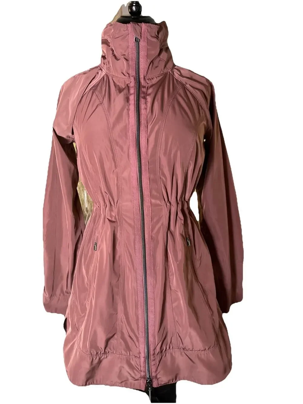Athleta Drip Drop Jacket Size XXS Hearth Rose Coat Gym Rain Resistant Outdoor